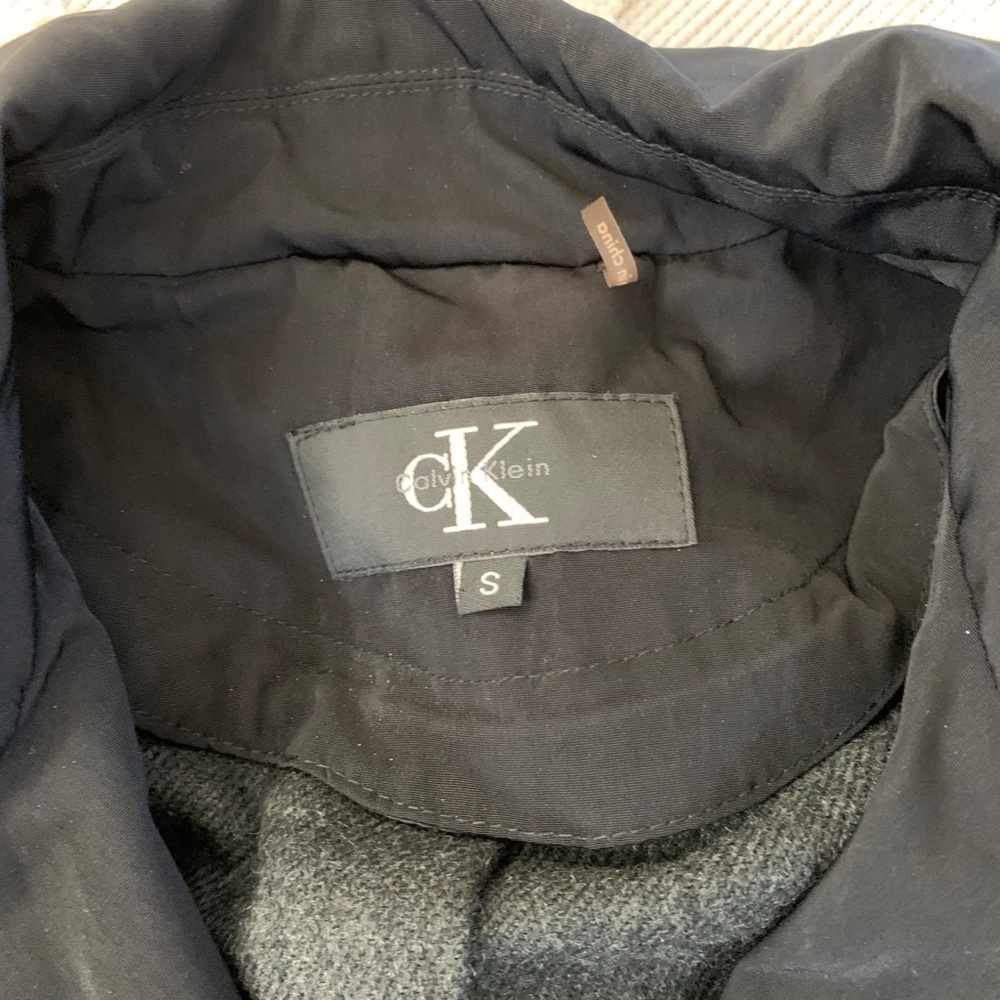 Small Calvin Klein Black Trench Coat. NWOT. - Picture 3 of 3